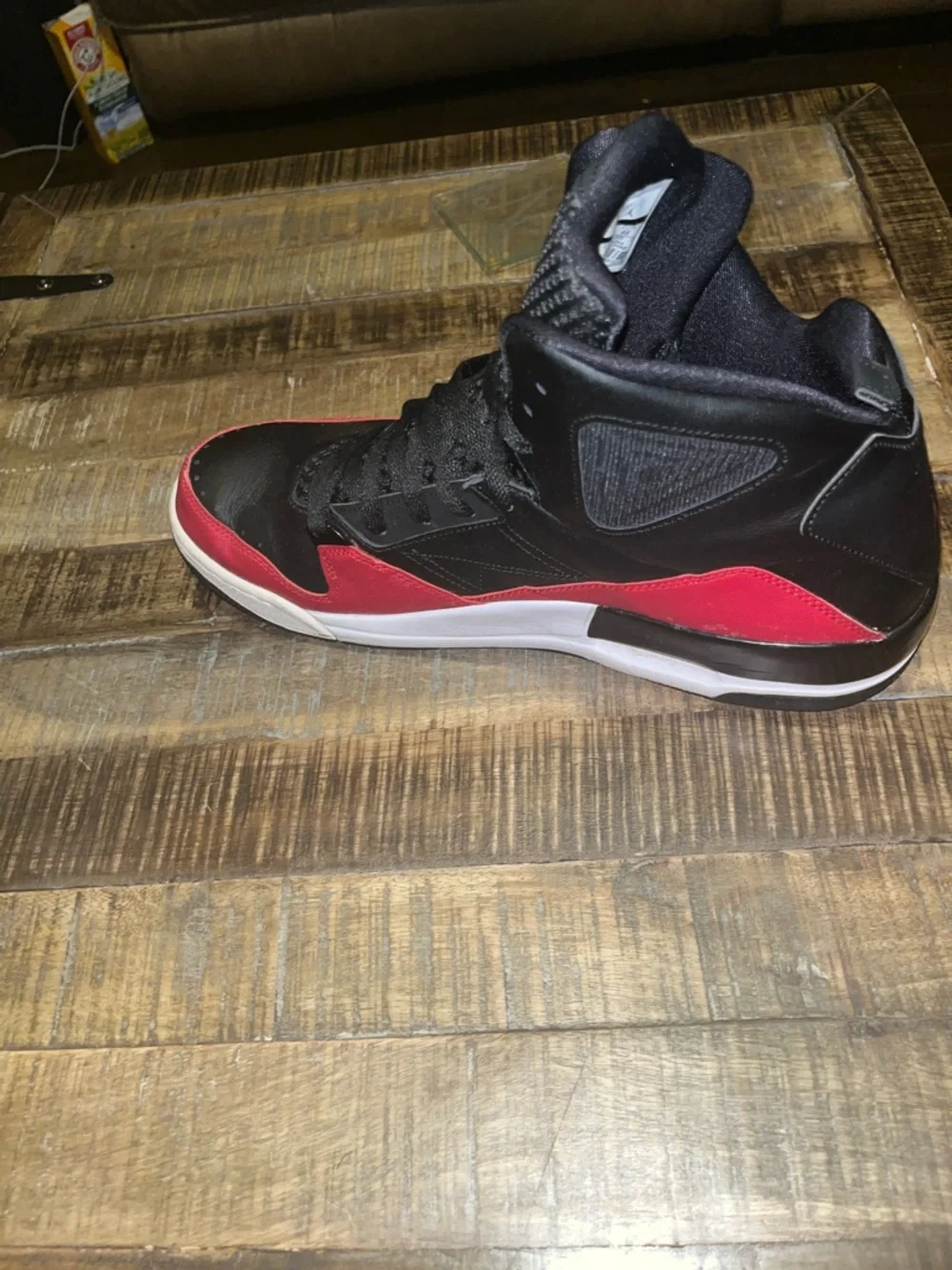 Jordan Men’s High-Top Basketball Shoes - Black & Red